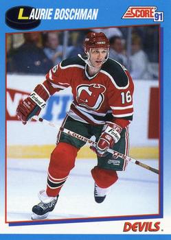 #436 Laurie Boschman - New Jersey Devils - 1991-92 Score Canadian Bilingual Hockey