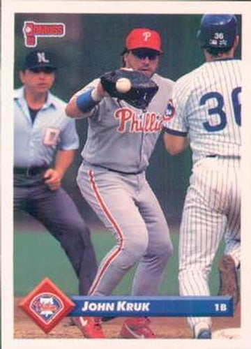 #436 John Kruk - Philadelphia Phillies - 1993 Donruss Baseball