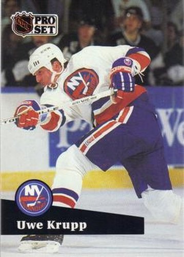 #436 Uwe Krupp - 1991-92 Pro Set Hockey