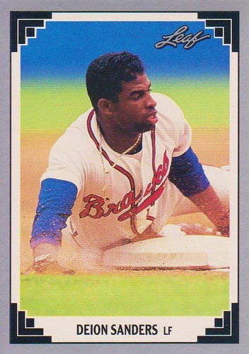 #436 Deion Sanders - Atlanta Braves - 1991 Leaf Baseball