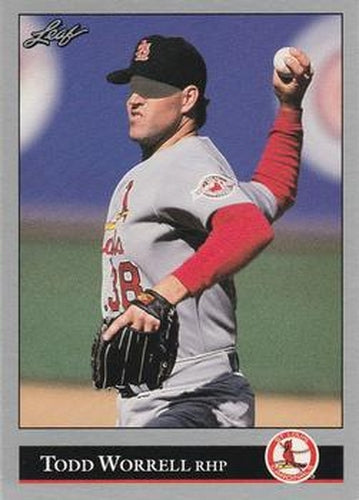 #436 Todd Worrell - St. Louis Cardinals - 1992 Leaf Baseball