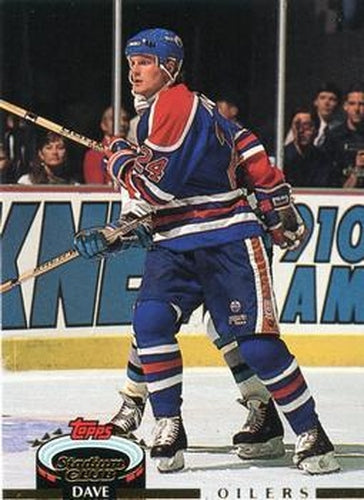 #436 Dave Manson - Edmonton Oilers - 1992-93 Stadium Club Hockey