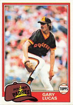 #436 Gary Lucas - San Diego Padres - 1981 Topps Baseball