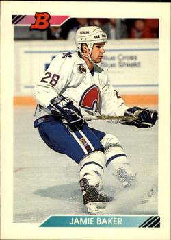 #436 Jamie Baker - Quebec Nordiques - 1992-93 Bowman Hockey