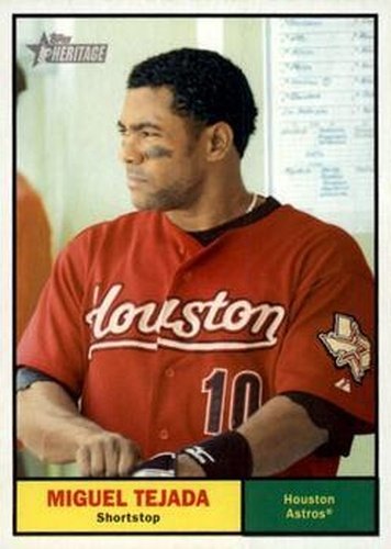 #436 Miguel Tejada - Houston Astros - 2010 Topps Heritage Baseball