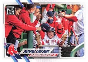 #436 Shopping Cart Surf! - Boston Red Sox - 2021 Topps Baseball