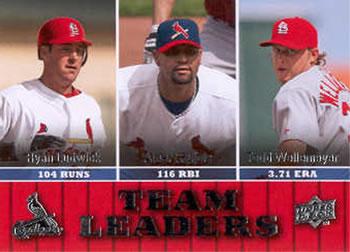 #436 Ryan Ludwick / Albert Pujols / Todd Wellemeyer - St. Louis Cardinals - 2009 Upper Deck Baseball
