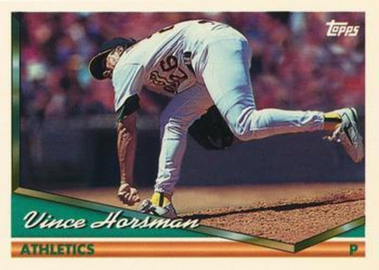 #436 Vince Horsman - Oakland Athletics - 1994 Topps Baseball