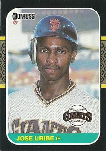 #436 Jose Uribe - San Francisco Giants - 1987 Donruss Baseball