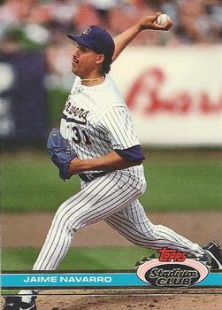#436 Jaime Navarro - Milwaukee Brewers - 1991 Stadium Club Baseball