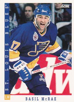 #436 Basil McRae - St. Louis Blues - 1993-94 Score Canadian Hockey
