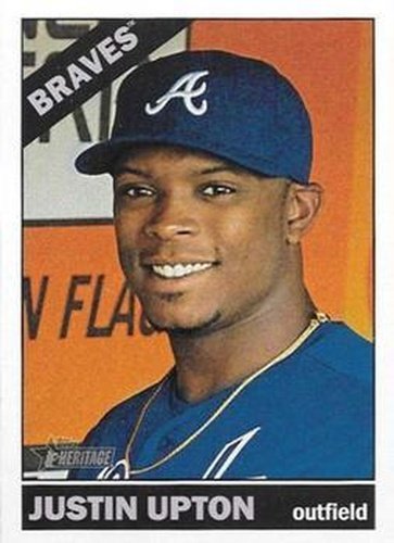 #436b Justin Upton - Atlanta Braves - 2015 Topps Heritage Baseball
