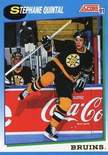 #437 Stephane Quintal - Boston Bruins - 1991-92 Score Canadian Hockey