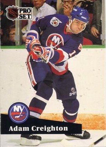 #437 Adam Creighton - 1991-92 Pro Set Hockey