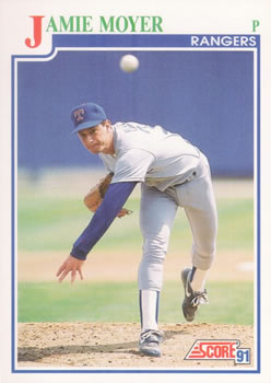 #437 Jamie Moyer - Texas Rangers - 1991 Score Baseball