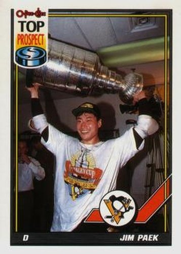 #437 Jim Paek - Pittsburgh Penguins - 1991-92 O-Pee-Chee Hockey