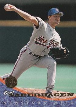 #437 Bret Saberhagen - New York Mets - 1994 Leaf Baseball