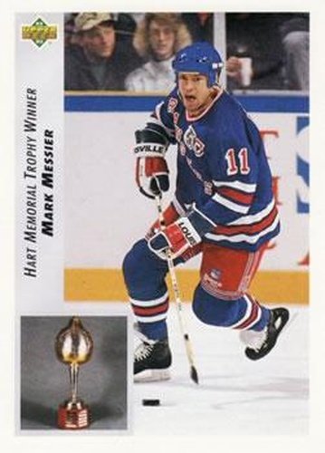 #437 Mark Messier - New York Rangers - 1992-93 Upper Deck Hockey