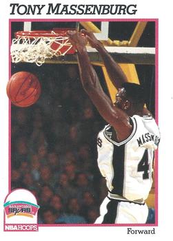 #437 Tony Massenburg - San Antonio Spurs - 1991-92 Hoops Basketball