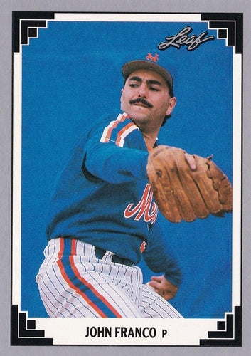 #437 John Franco - New York Mets - 1991 Leaf Baseball