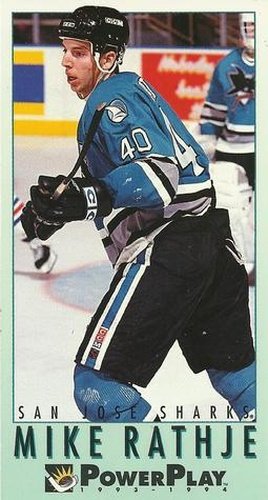 #437 Mike Rathje - San Jose Sharks - 1993-94 Fleer PowerPlay Hockey