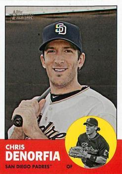 #437 Chris Denorfia - San Diego Padres - 2012 Topps Heritage Baseball
