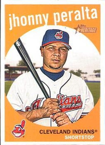 #437 Jhonny Peralta - Cleveland Indians - 2008 Topps Heritage Baseball
