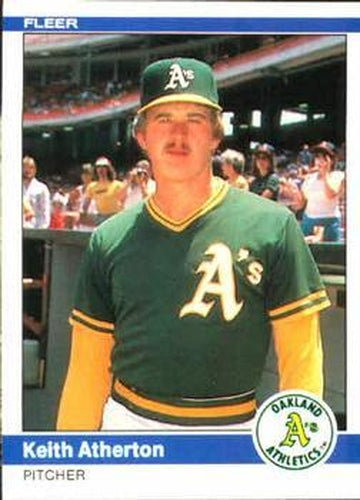 #437 Keith Atherton - Oakland Athletics - 1984 Fleer Baseball