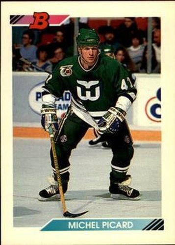 #437 Michel Picard - Hartford Whalers - 1992-93 Bowman Hockey