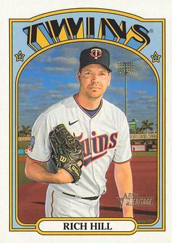 #437 Rich Hill - Minnesota Twins - 2021 Topps Heritage Baseball