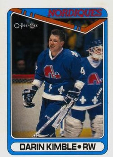 #437 Darin Kimble - Quebec Nordiques - 1990-91 O-Pee-Chee Hockey