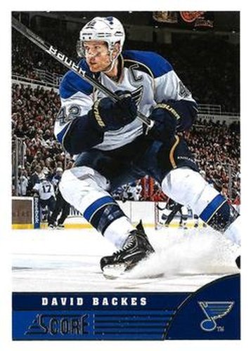 #437 David Backes - St. Louis Blues - 2013-14 Score Hockey