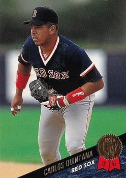 #437 Carlos Quintana - Boston Red Sox - 1993 Leaf Baseball