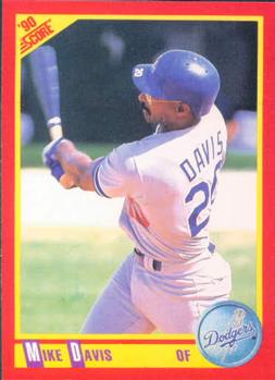 #437 Mike Davis - Los Angeles Dodgers - 1990 Score Baseball