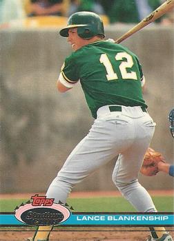 #437 Lance Blankenship - Oakland Athletics - 1991 Stadium Club Baseball