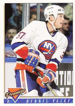 #438 Dennis Vaske - New York Islanders - 1993-94 Topps Premier Hockey