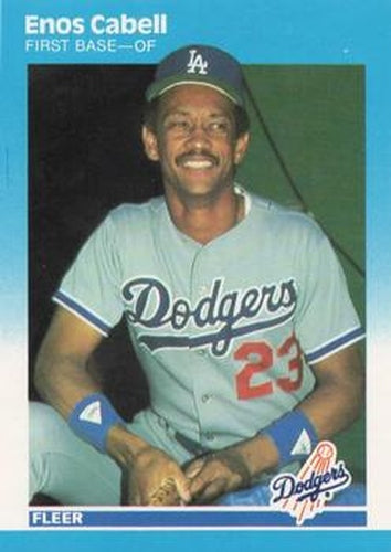 #438 Enos Cabell - Los Angeles Dodgers - 1987 Fleer Baseball