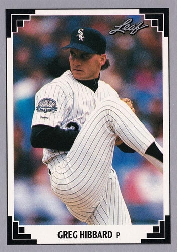 #438 Greg Hibbard - Chicago White Sox - 1991 Leaf Baseball
