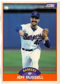 #438 Jeff Russell - Texas Rangers - 1989 Score Baseball