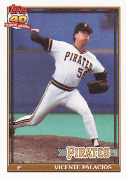#438 Vicente Palacios - Pittsburgh Pirates - 1991 Topps Baseball