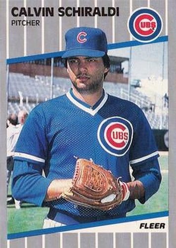 #438 Calvin Schiraldi - Chicago Cubs - 1989 Fleer Baseball