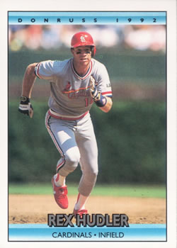#438 Rex Hudler - St. Louis Cardinals - 1992 Donruss Baseball