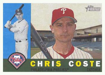 #438 Chris Coste - Philadelphia Phillies - 2009 Topps Heritage Baseball
