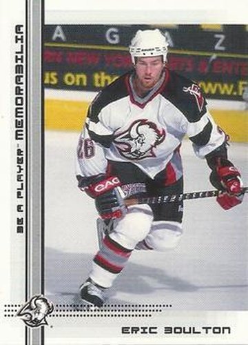 #438 Eric Boulton - Buffalo Sabres - 2000-01 Be a Player Memorabilia Hockey