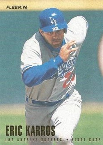#438 Eric Karros - Los Angeles Dodgers - 1996 Fleer Baseball