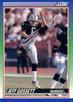 #438 Jeff Gossett - Los Angeles Raiders - 1990 Score Football
