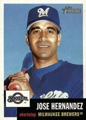 #438 Jose Hernandez - Milwaukee Brewers - 2002 Topps Heritage Baseball