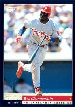 #438 Wes Chamberlain - Philadelphia Phillies -1994 Score Baseball