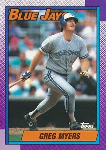 #438 Greg Myers - Toronto Blue Jays - 1990 Topps Baseball