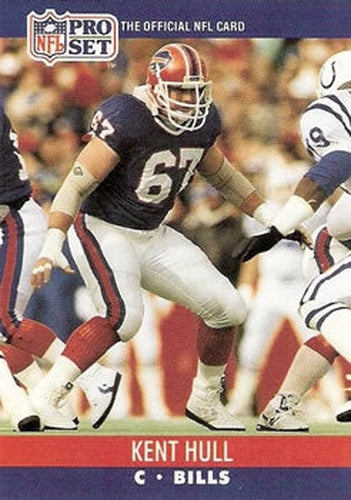 #438 Kent Hull - Buffalo Bills - 1990 Pro Set Football